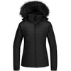Women's Warm Waterproof Ski Jacket with Thick Hood Winter Jacket