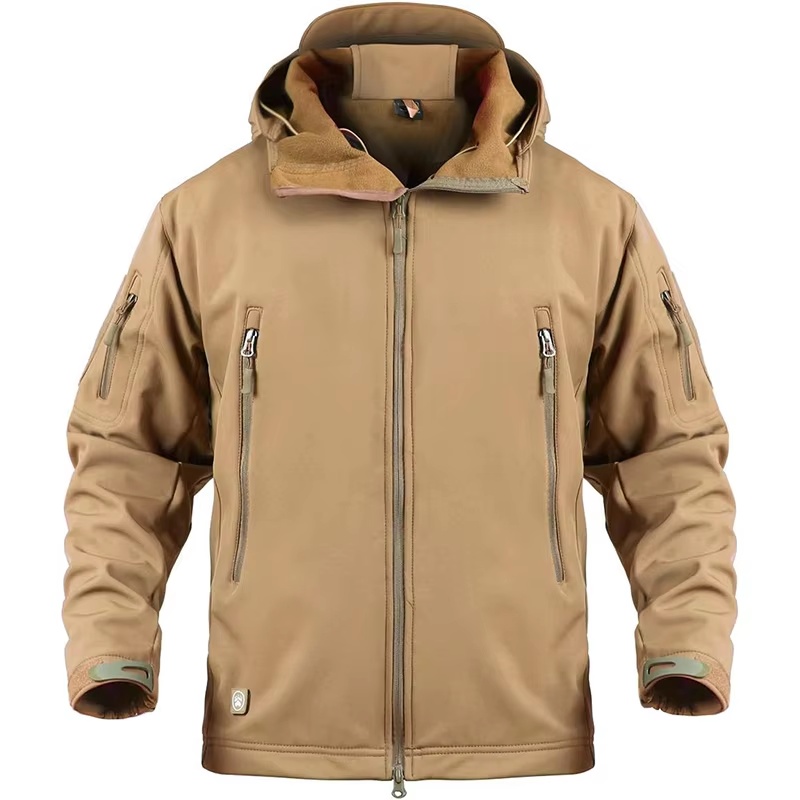Wholesale Customized Windproof Waterproof Softshell Jacket Sport Outdoor Fleece Rain Tactical Winter Hardshell Hunting Coat