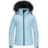Women's Warm Waterproof Ski Jacket with Thick Hood Winter Jacket