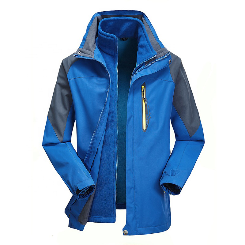 Men's Fashion Outdoor Climbing 3 in 1 Waterproof Jacket Man Wear Clothing Wholesale Wear Proof Crane Ski Jacket