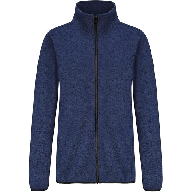 Women's Long Sleeve Sweater Fleece Zip Up Jacket with Pockets