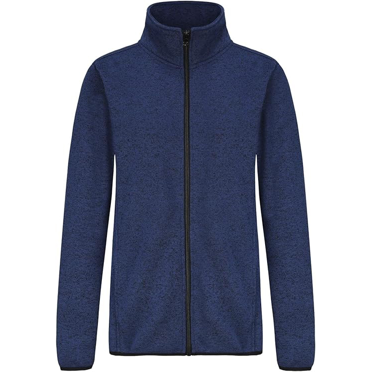 Women's Long Sleeve Sweater Fleece Zip Up Jacket with Pockets