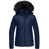 Women's Warm Waterproof Ski Jacket with Thick Hood Winter Jacket