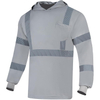 Safety Reflective High Visibility Long Sleeve Shirts Work T Shirts for Men with Hood