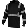 Safety Reflective High Visibility Long Sleeve Shirts Work T Shirts for Men with Hood