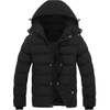 Men's Hooded Winter Coat Warm Puffer Jacket with Removable Hood