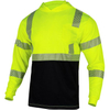 Safety Reflective High Visibility Long Sleeve Shirts Work T Shirts for Men with Hood