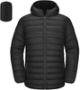 Mens Lightweight Puffer Jacket with Hood Packable Coats